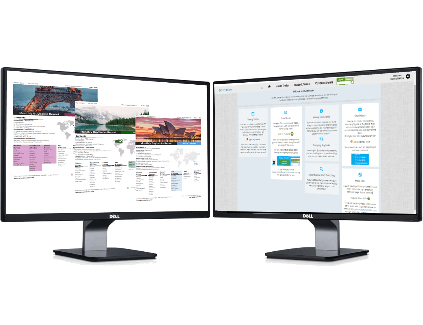 two screens